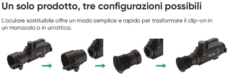 HIKMICRO CHEETAH NIGHT VISION DIGITAL CLIP-ON Torcia 850nm con Reticolo